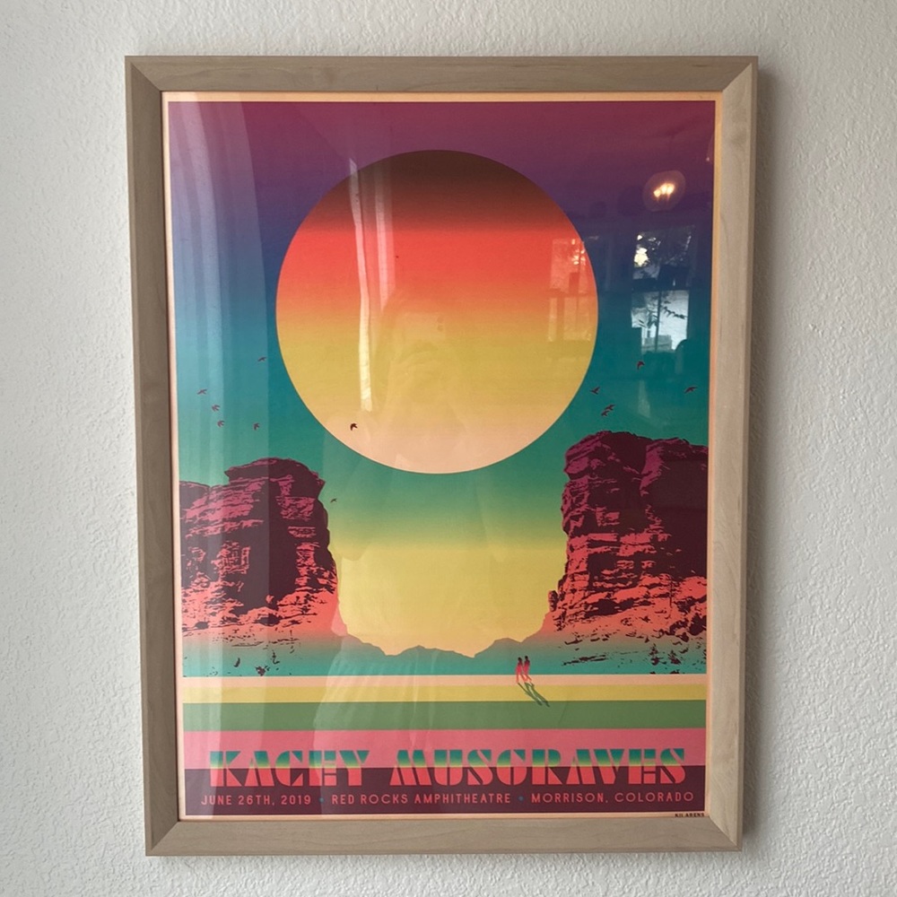 Kacey Musgraves poster from 2019 Red Rocks show
